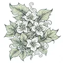 ivy vines tattoo design idea