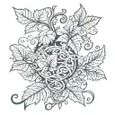 ivy vines tattoo design idea