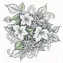 ivy vines tattoo design idea