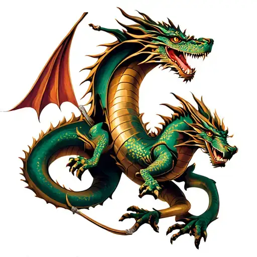 St. George killing the dragon tattoo design idea