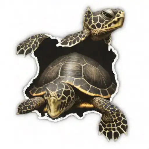 turtle pawprints let go tattoo design idea