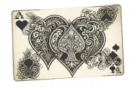 two aces of hearts playing card tattoo design idea