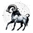 Aries and Taurus constellation made tattoo design idea