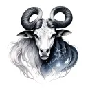 Aries and Taurus constellation made tattoo design idea