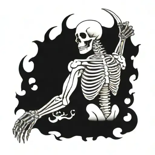 SKELETON SHAKA tattoo design idea