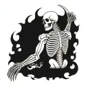 SKELETON SHAKA tattoo design idea