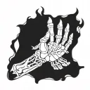 SKELETON SHAKA tattoo design idea