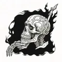 SKELETON SHAKA tattoo design idea