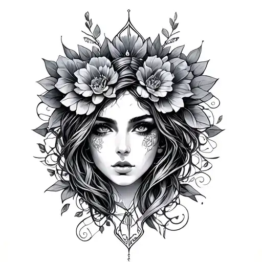 Strength Wisdom Charm Enigma Femininity tattoo design idea