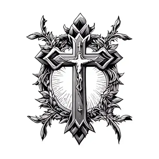 Holy Trinity Cross tattoo design idea