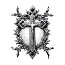 Holy Trinity Cross tattoo design idea