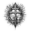 Holy Trinity Cross tattoo design idea
