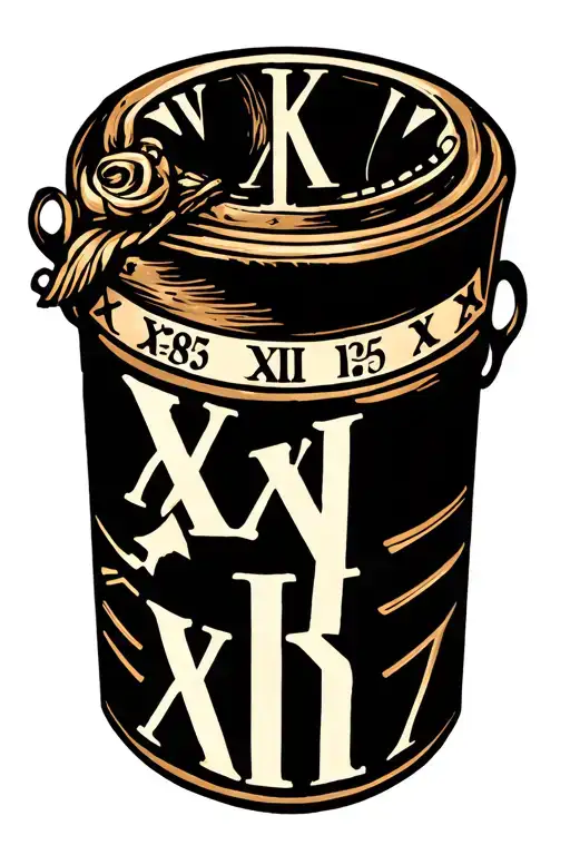 roman numerals 1985 tattoo design idea