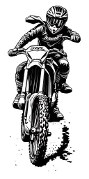 Motocross, two children, 2016, 2021, 2017 tattoo design idea