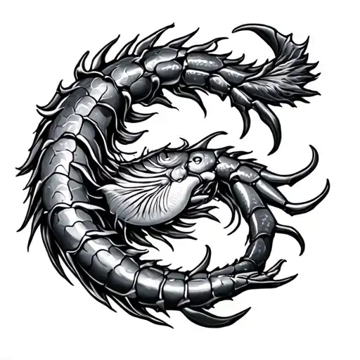 Pisces, Scorpio, leo zodiac sign tattoo design idea