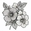 geranium tattoo design idea