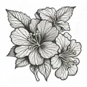 geranium tattoo design idea