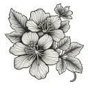 geranium tattoo design idea