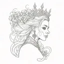 yesterday princess tattoo design idea