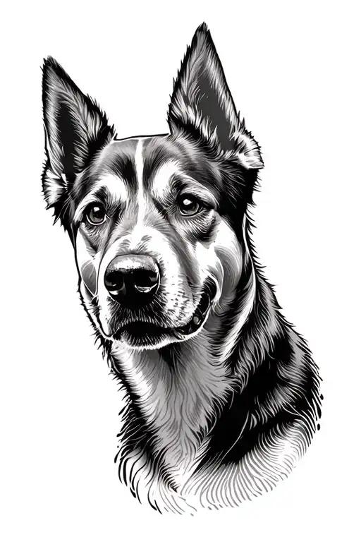 Dog fingerprint and Dog Town tattoo design idea