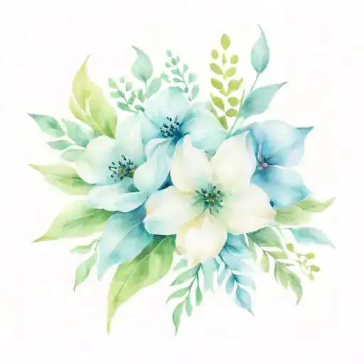 floral patterns tattoo design idea