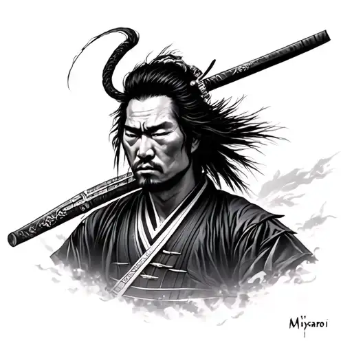 Miyamoto Musashi tattoo design idea