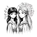 chihiro (Ghibli) and Galadriel (Tolkien) tattoo design idea