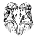 chihiro (Ghibli) and Galadriel (Tolkien) tattoo design idea