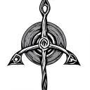 bind rune circle tattoo design idea