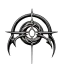 bind rune circle tattoo design idea