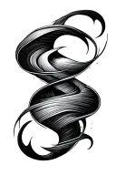 sine wave line tattoo tattoo design idea
