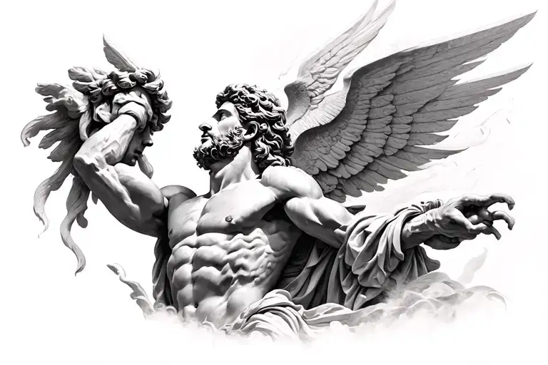 Chronos Greek god tattoo design idea