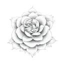 Yorkshire rose mandala tattoo design idea