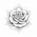 Yorkshire rose mandala tattoo design idea