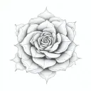 Yorkshire rose mandala tattoo design idea
