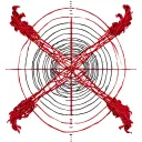 red string theory without any letters tattoo design idea