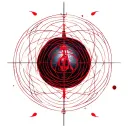 red string theory without any letters tattoo design idea