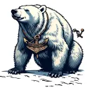 polar bear dragging anchor tattoo tattoo design idea