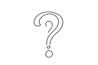 question mark orbiting tattoo design idea