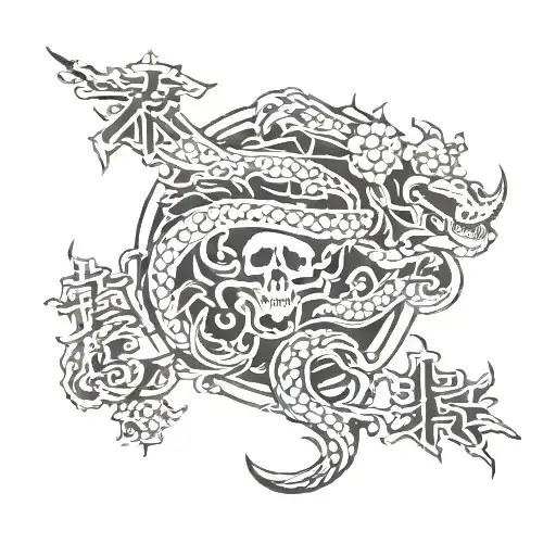 death before dishonor kanji tattoo design idea