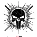 "Memento mori " Marvel punisher logo tattoo design idea