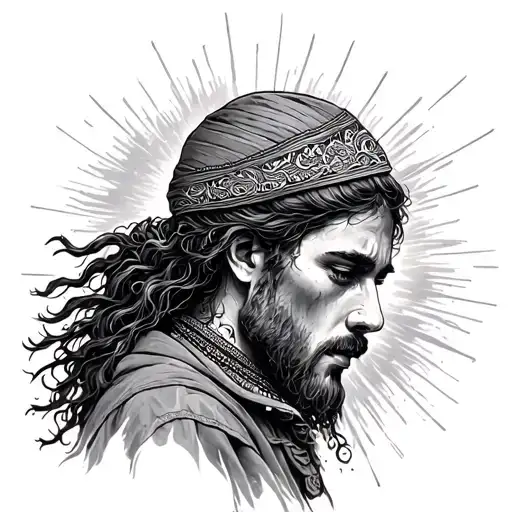 spirtual nomad travelling within in search of himself  tattoo design idea