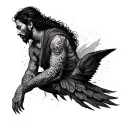 spirtual nomad travelling within in search of himself  tattoo design idea