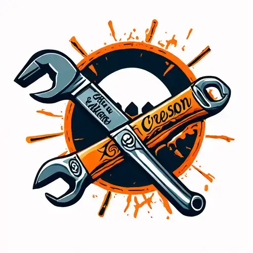 pipe wrench & cresson wrench tattoo design idea