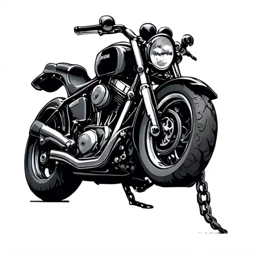 Motorcycle Chain tattoo design idea