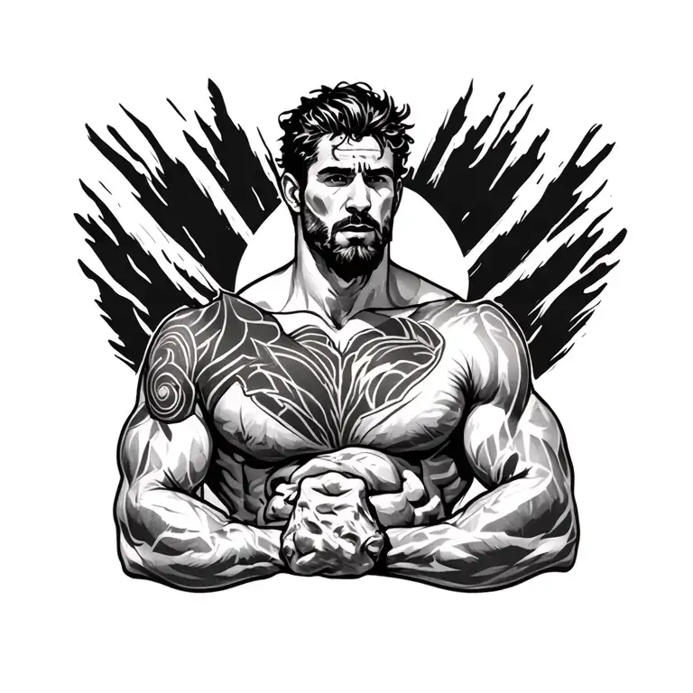 Man In The Arena tattoo design idea