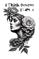 I think therefore I am tattoo design idea