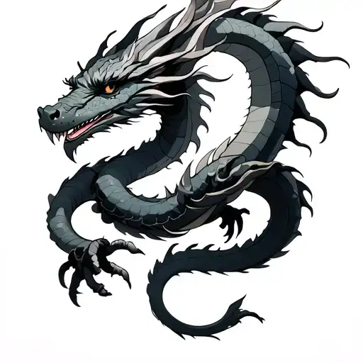 Dragon Wrapped Around Arm tattoo design idea