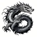 Dragon Wrapped Around Arm tattoo design idea