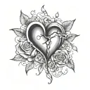 healing heartbreak tattoo design idea